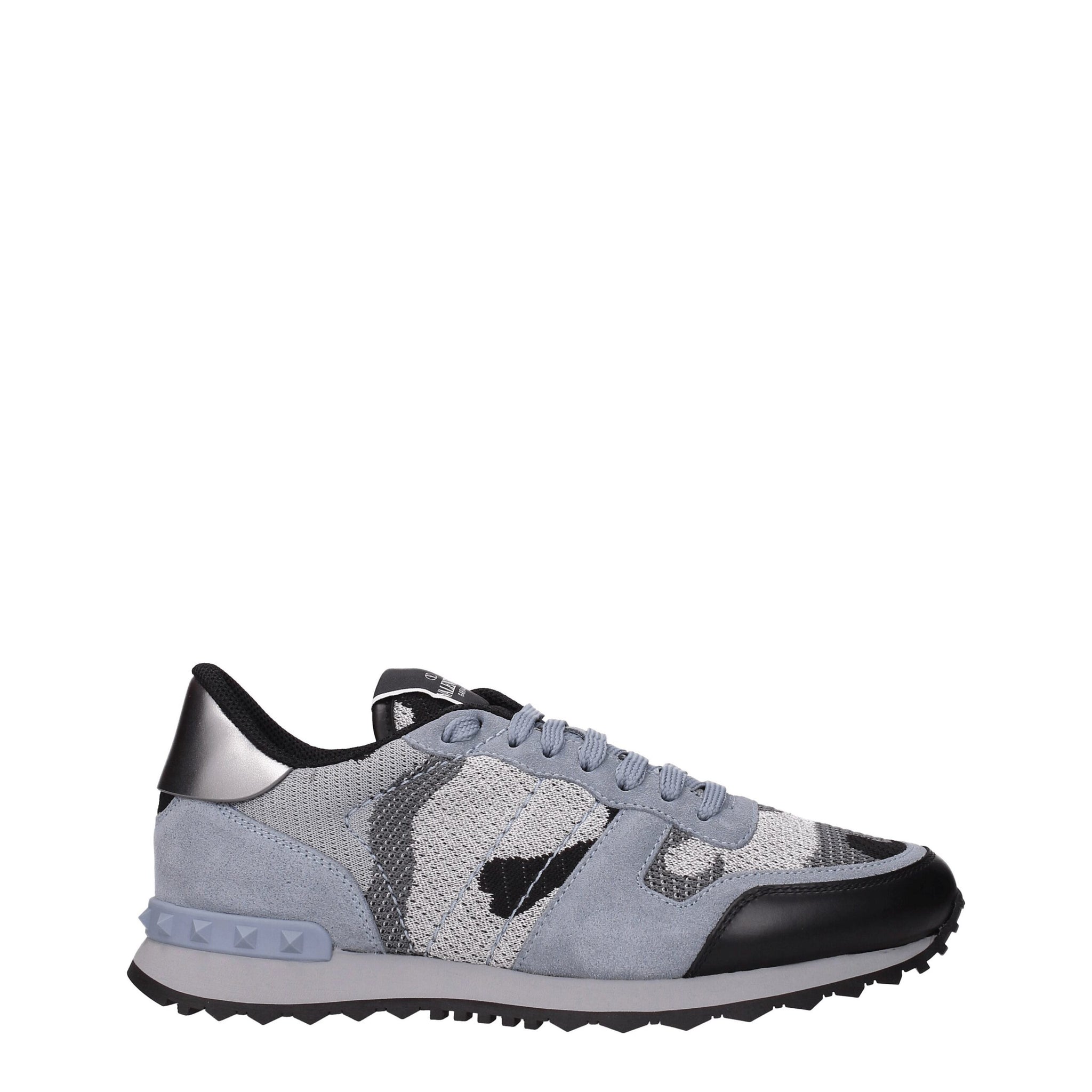 Valentino Garavani Gray Fabric Athletic Sneakers