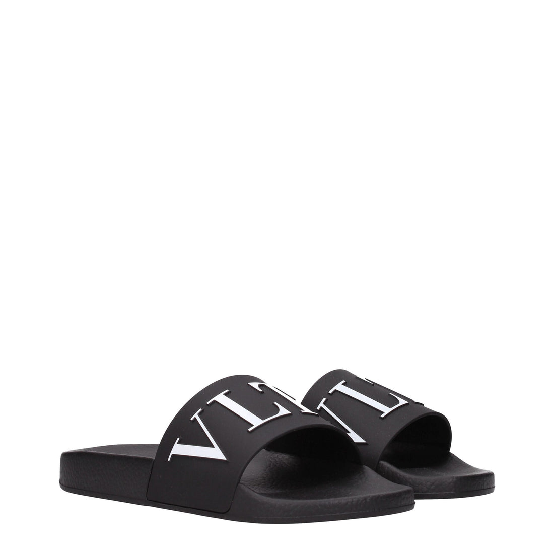 Valentino Garavani Black Cotton Slippers