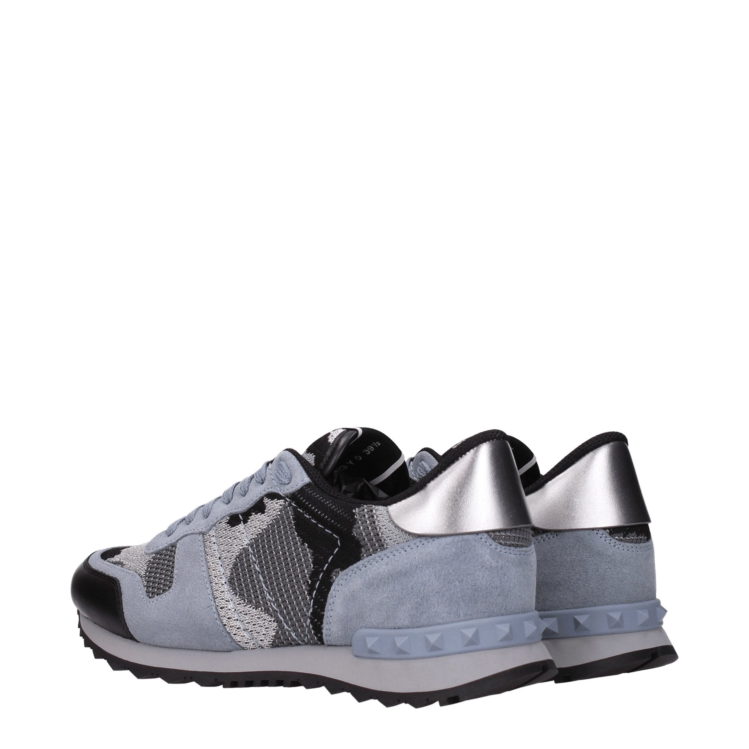 Valentino Garavani Gray Fabric Athletic Sneakers