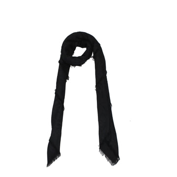 Balmain Black Viscose Foulard