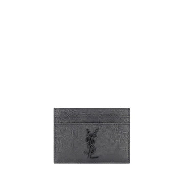 Saint Laurent Gray Calf Leather Bos Taurus Wallet
