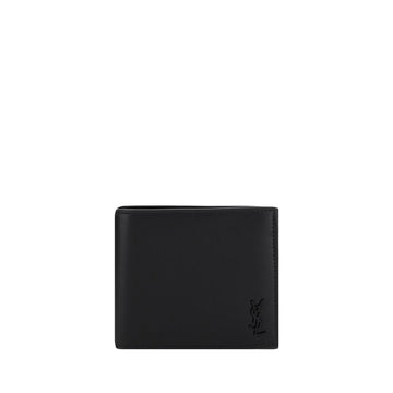 Saint Laurent Black Calf Leather Bos Taurus Wallet