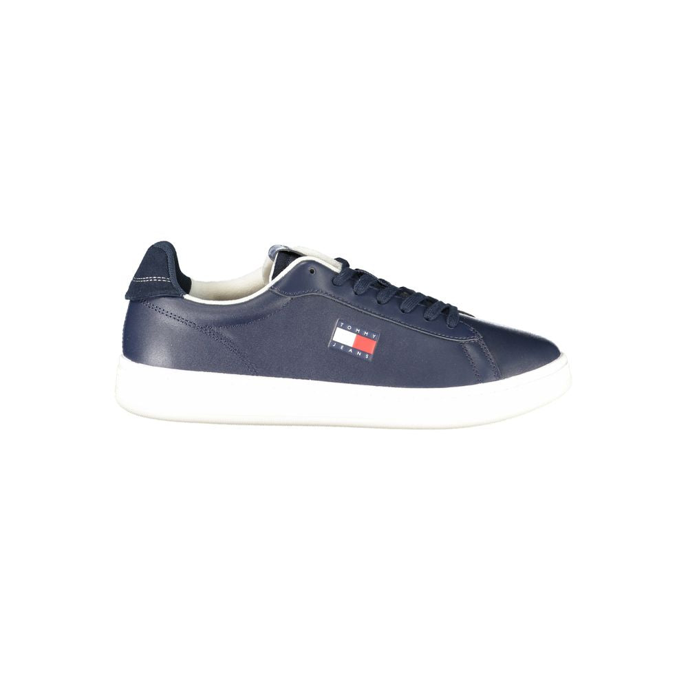 Tommy Hilfiger Blue Leather Men Sneaker