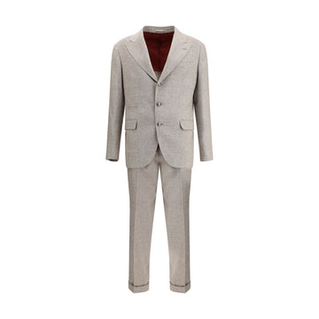 Brunello Cucinelli Beige Silk Two-Piece Suit