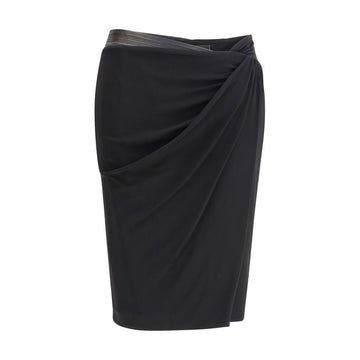 Versace Black Viscose Midi Skirt