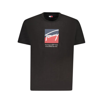 Tommy Hilfiger Black Cotton Men T-Shirt