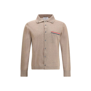 Thom Browne Beige Fleece Wool Cardigan