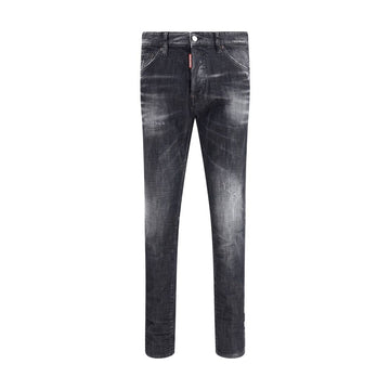 Dsquared² Black Cotton Slim Fit Jeans