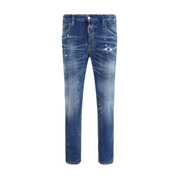 Dsquared² Blue Cotton Slim Fit Jeans