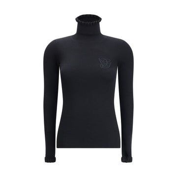 Valentino Black Fleece Wool Sweatshirt