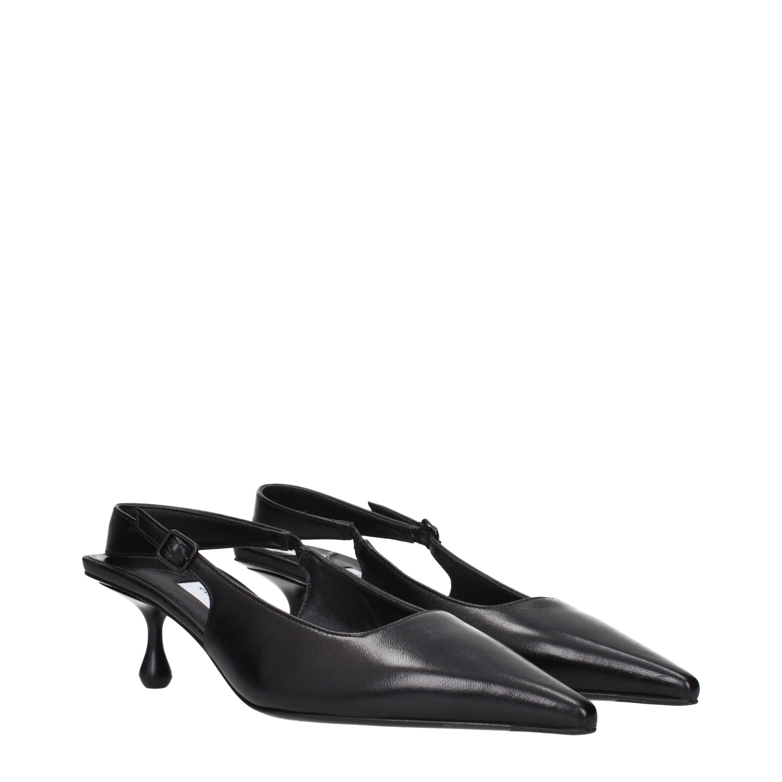 Jimmy Choo Black Leather Sandals