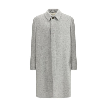 Lardini Gray Fleece Wool Coat