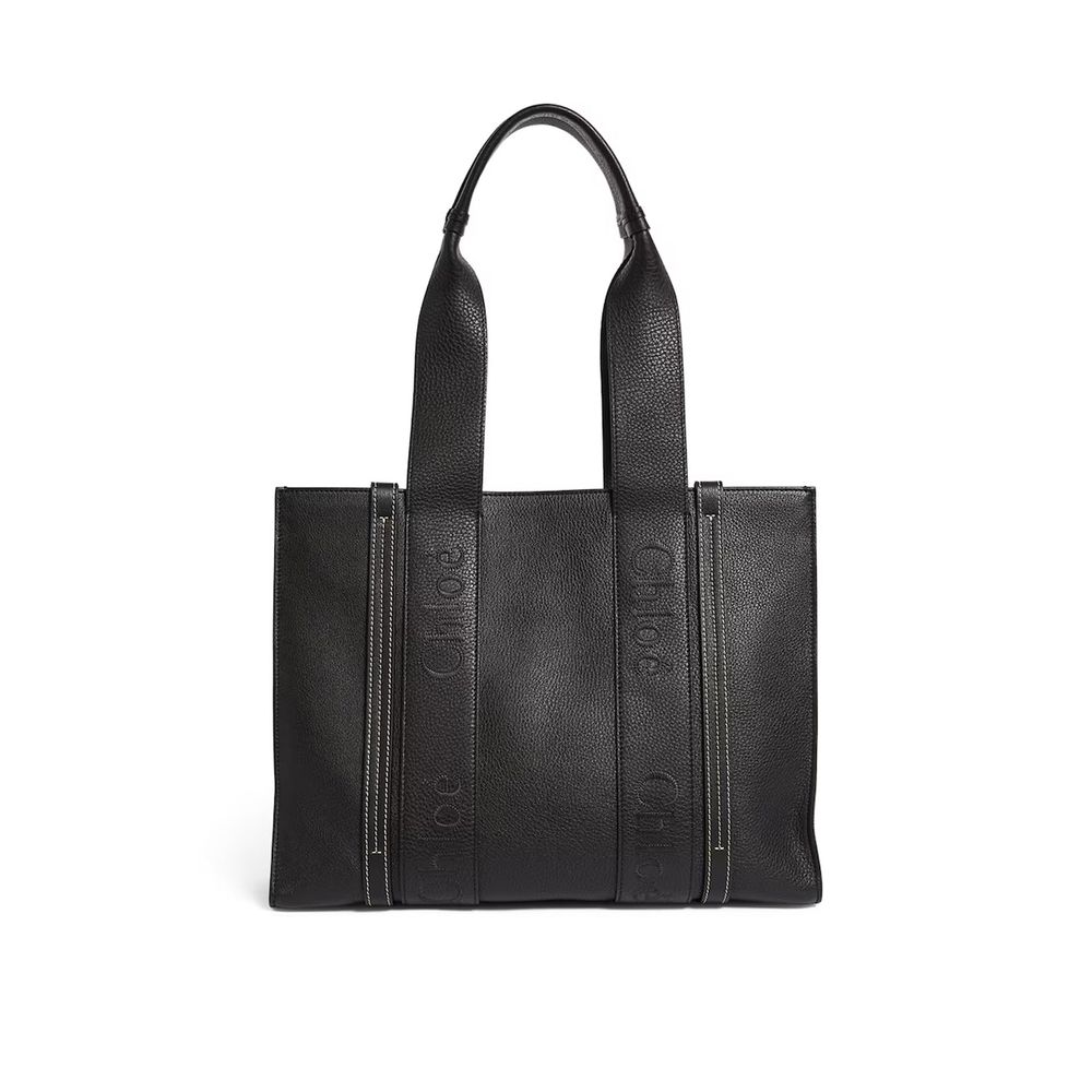 Chloé Black Leather Tote Bag
