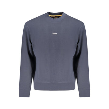 Hugo Boss Blue Cotton Men Sweater