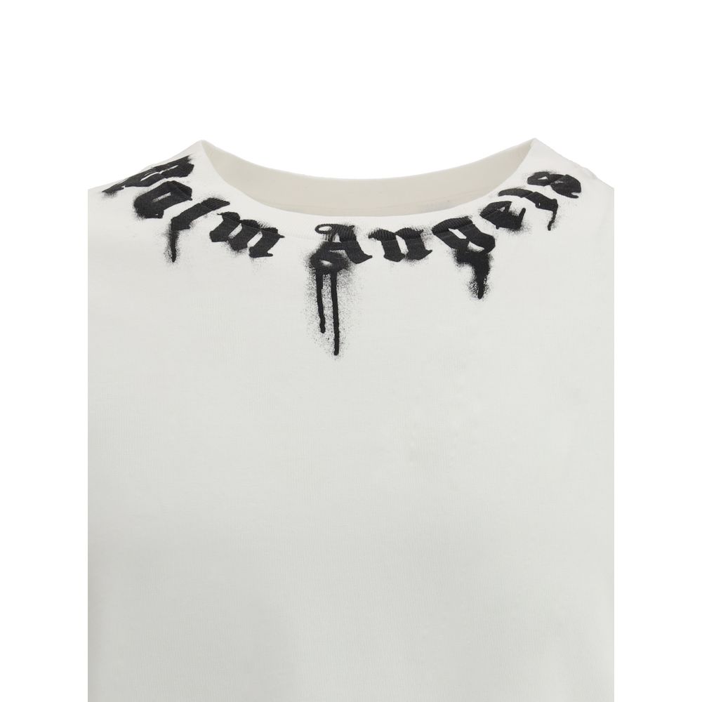Palm Angels White Cotton T-Shirt