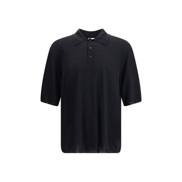 Saint Laurent Black Wool Polo Shirt