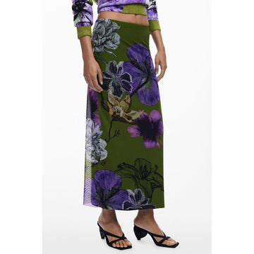 Desigual Green Polyester Women Skirt