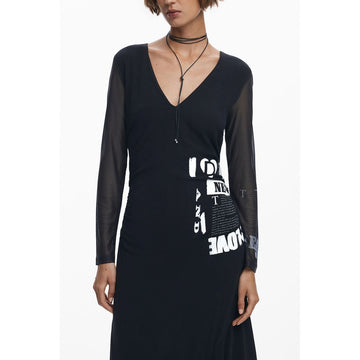 Desigual Black Polyester Women Dress