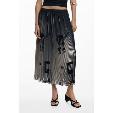 Desigual Black Polyester Women Skirt
