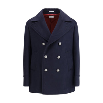 Brunello Cucinelli Blue Wool Coat