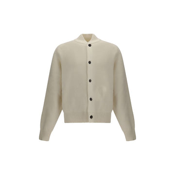 Jacquemus White Fleece Wool Cardigan