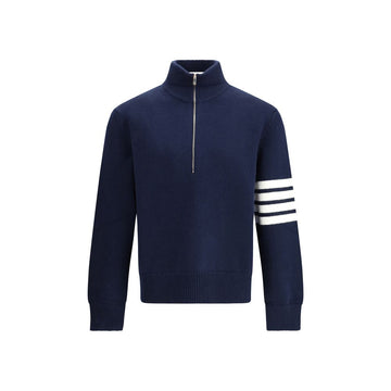 Thom Browne Blue Fleece Wool Sweatshirt