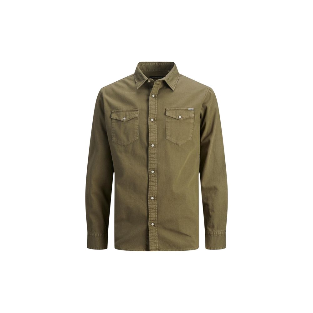 Jack Jones Green Denim Shirt