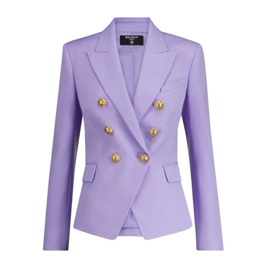 Balmain Purple Wool Suits & Blazer