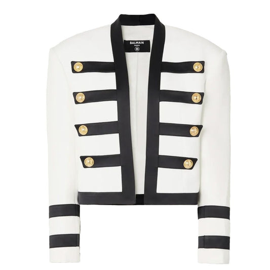 Balmain White Viscose Suits & Blazer