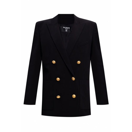 Balmain Black Viscose Suits & Blazer
