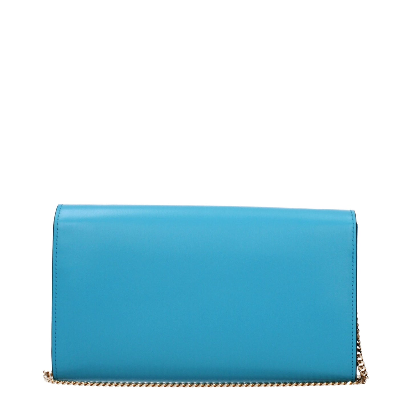 Versace Light Blue Leather Clutch Bags