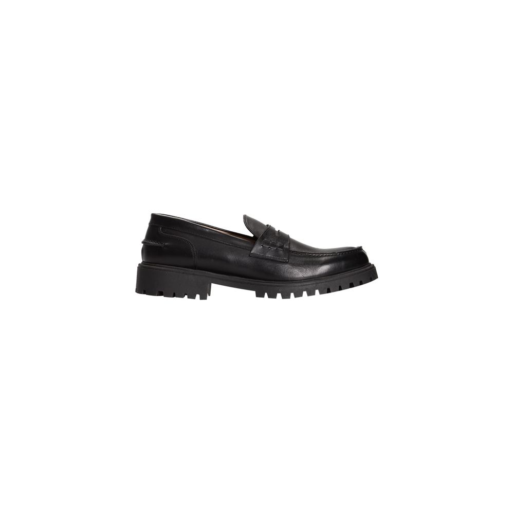 Roberto Pepe Luxury Black Calfskin Men Loafer