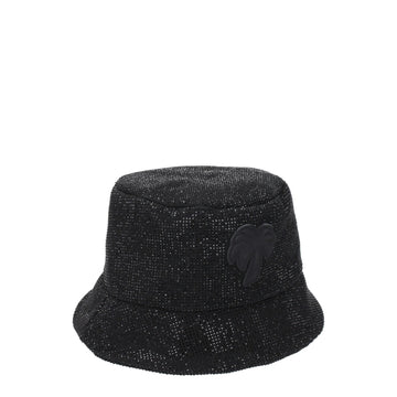Palm Angels Black Cotton Bucket Hat