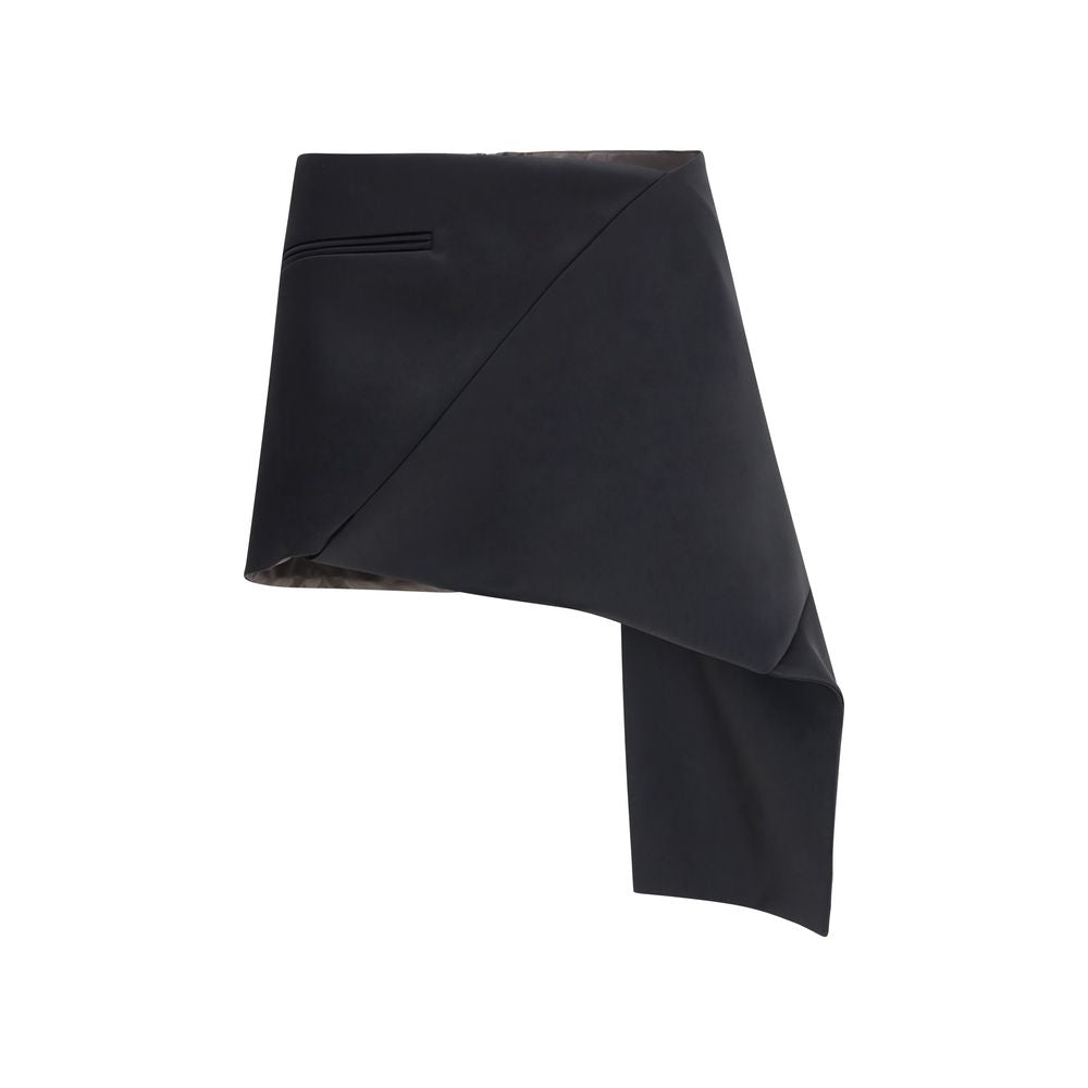 Courrèges Black Triacetate Mini Skirt