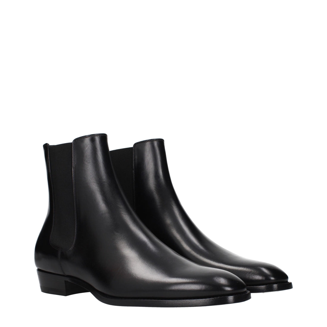 Celine Black Leather Ankle Boots