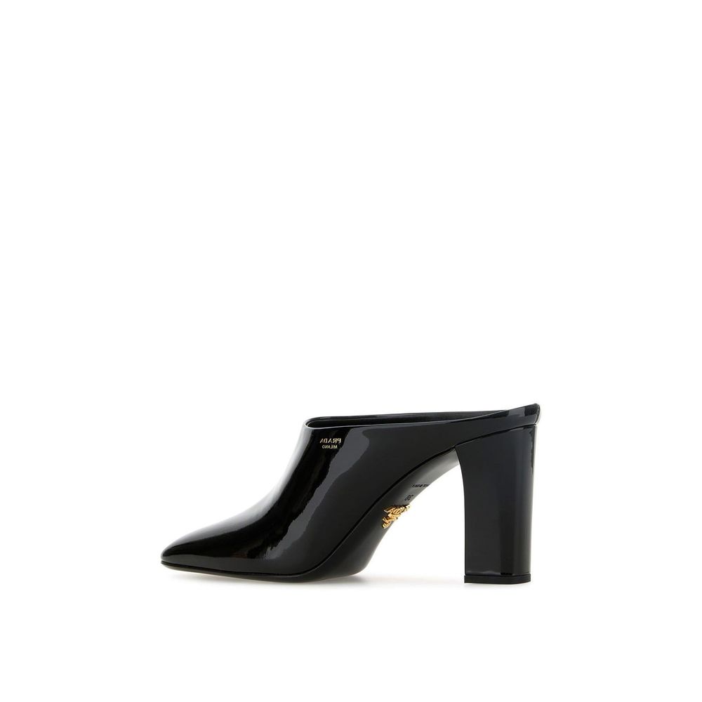 Prada Black Calfskin Mules