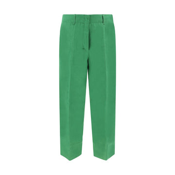 Max Mara Green Linen Casual Pants