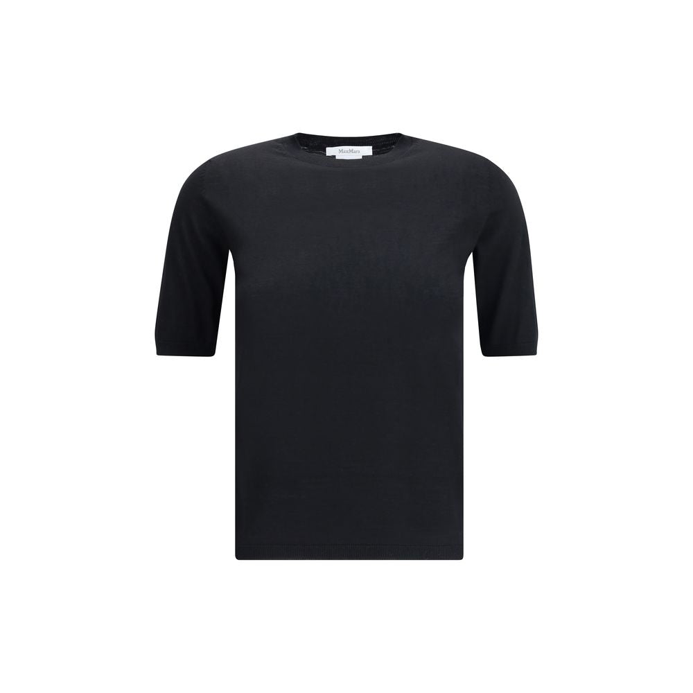 Max Mara Black Fleece Wool Top