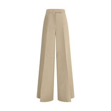 Max Mara Beige Cotton Casual Pants
