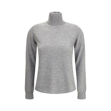 Max Mara Gray Wool Turtleneck