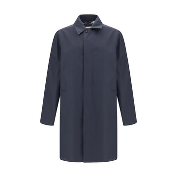 Burberry Blue Cotton Coat