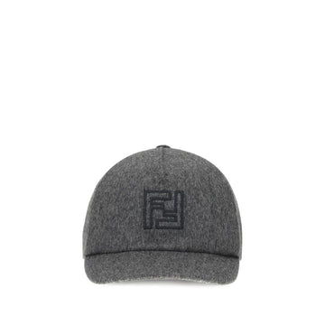 Fendi Gray Wool Cap (Baseball Hat)