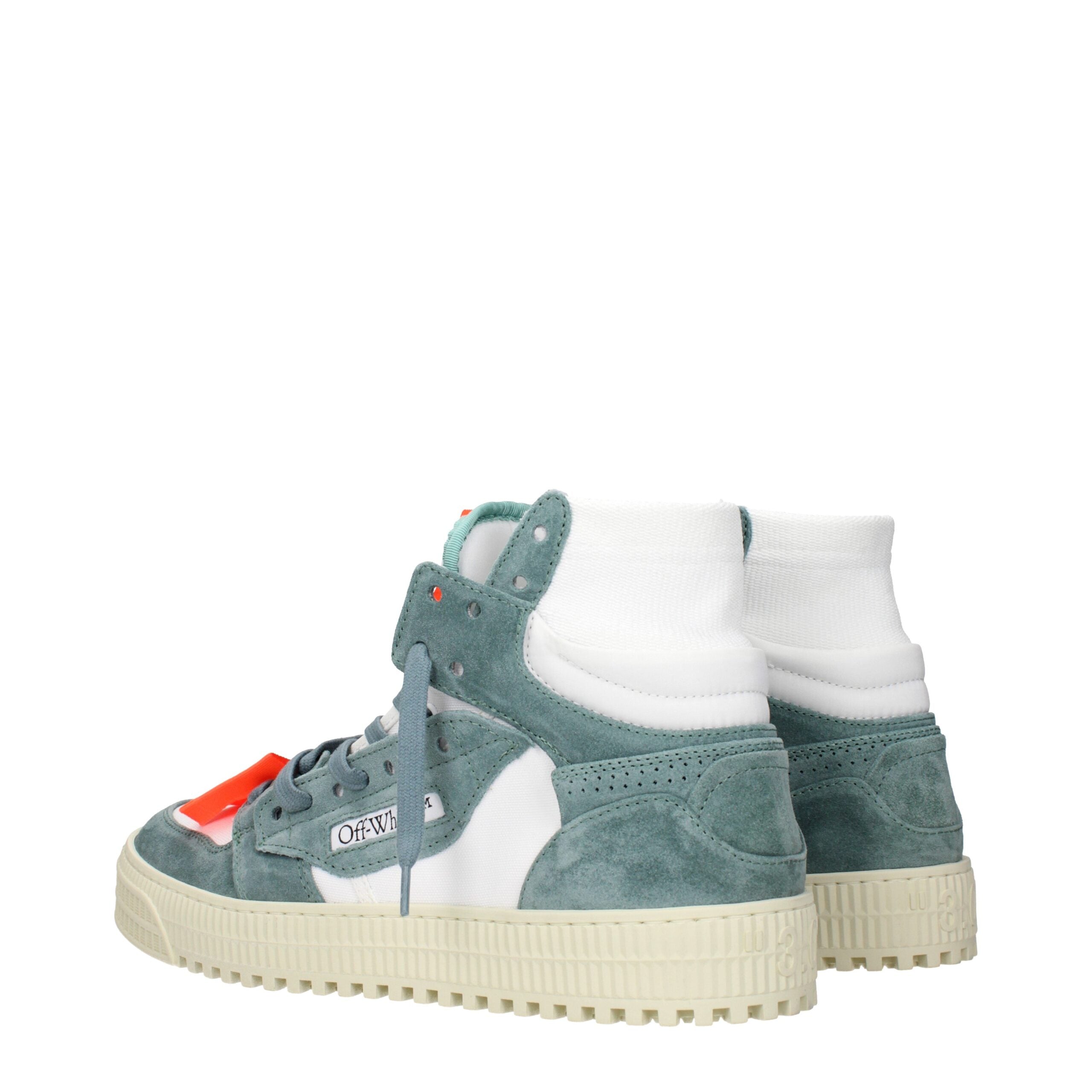 Off-White White Fabric High Top Sneakers