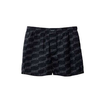 Balenciaga Black Cotton Bermuda Shorts