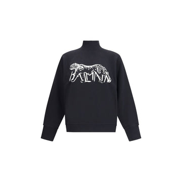 Balmain Black Cotton Sweatshirt
