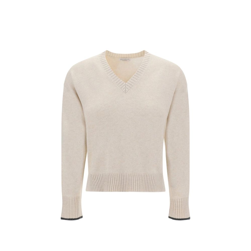 Brunello Cucinelli Beige Cashmere Cashmere Sweater