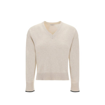Brunello Cucinelli Beige Cashmere Cashmere Sweater