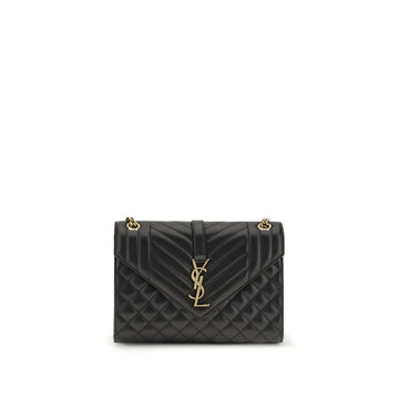 Saint Laurent Black Calf Leather Bos Taurus Shoulder Bag
