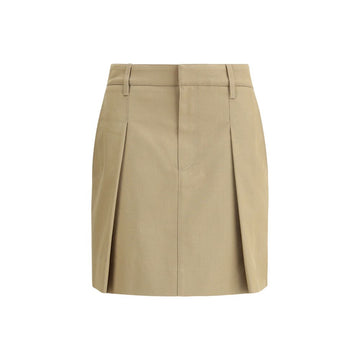 Brunello Cucinelli Beige Cotton Mini Skirt