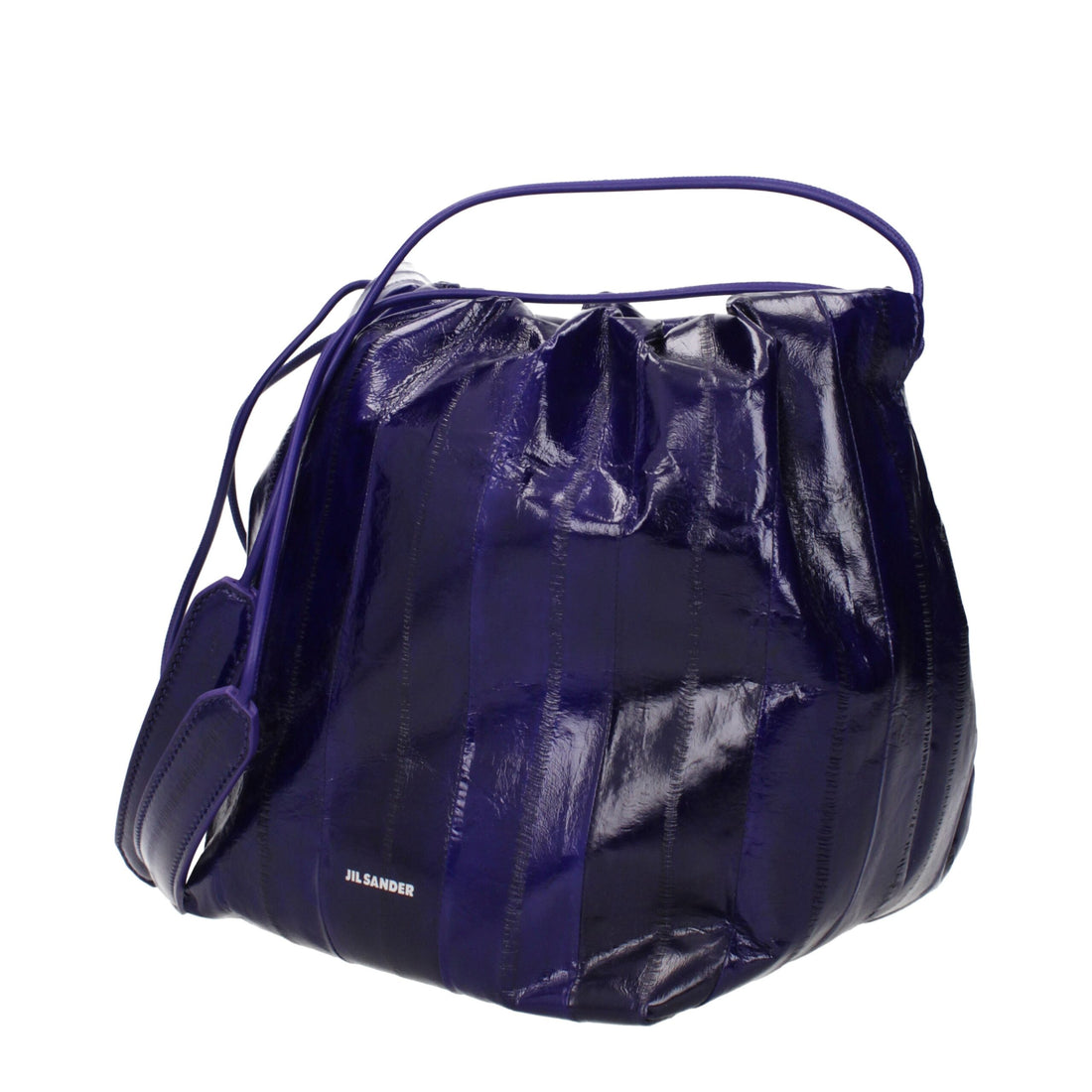 Jil Sander Purple Leather Shoulder Bag